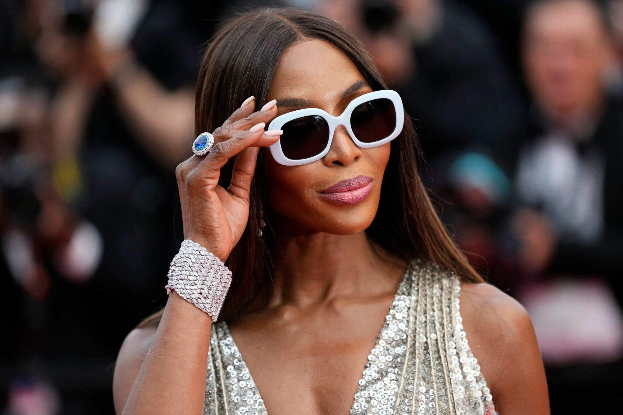 Naomi Campbell Posing for Pictures at the Cannes Film Festival